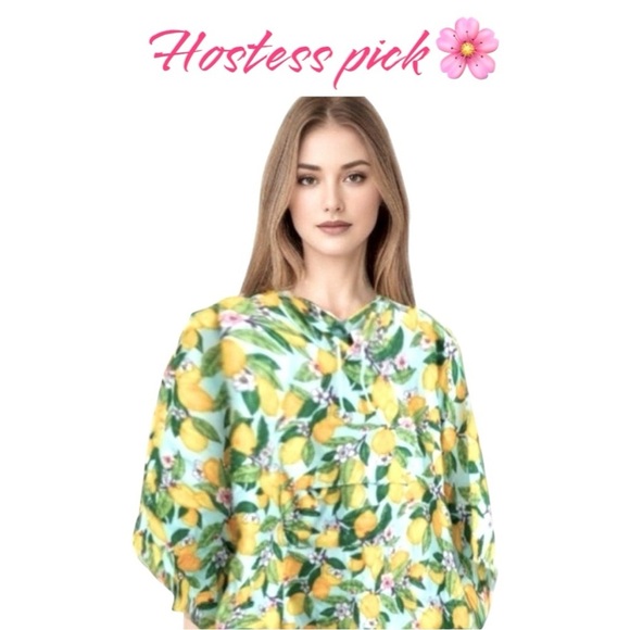 NWT! VERA BRADLEY RAIN PONCHO Lemon-Grove Print SZ S-M lightweight, foldable - Picture 1 of 8
